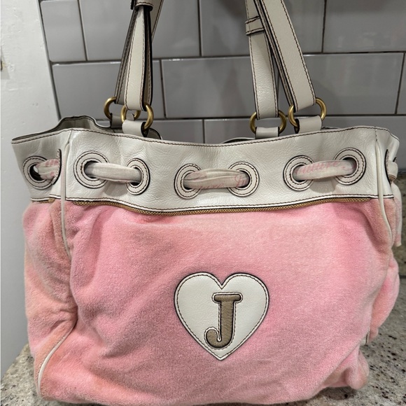 RARE Y2K JUICY COUTURE Daisy Terry Cotton Tote Handbag Vintage. - Picture 3 of 12